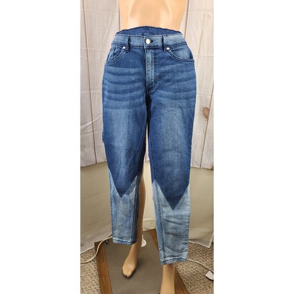 Venus Women Sz 12 Two-Tone Denim Skinny Jeans Curve-Enhancing Contoured Seams - Picture 1 of 6